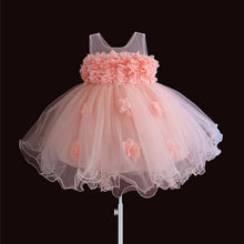 Load image into Gallery viewer, baby girls dresses lace flower kids clothing princess wedding baptism children wear 1 year birthday vestido infantil 6M-4Y