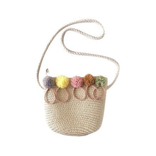Load image into Gallery viewer, Children Girl Fashion Concise Casual Cute Sweet Breathable Sunscreen Beach Sun Hat With Bag Toddler Girls Accessories 1-8Y