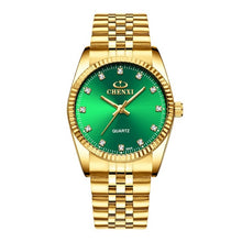Load image into Gallery viewer, CHENXI Luxury Couple Watch Golden Fashion Stainless Steel Lovers Watch Quartz Wrist Watches For Women & Men Analog Wristwatch