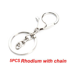 Load image into Gallery viewer, 5-20pcs/lot Key Chain Key Ring keychain Bronze Rhodium Gold 28mm Long Round Split Keyrings Keychain Jewelry Making Wholesale DIY