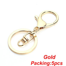 Load image into Gallery viewer, 5-20pcs/lot Key Chain Key Ring keychain Bronze Rhodium Gold 28mm Long Round Split Keyrings Keychain Jewelry Making Wholesale DIY