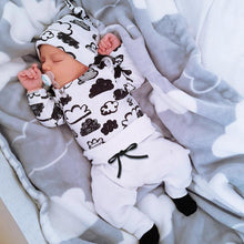Load image into Gallery viewer, Baby Boy Clothes 2020 Autumn Baby Girl Clothing Sets Newborn Cotton Printed Long Sleeved T-shirt+pants+cap Kids 3pcs Suit