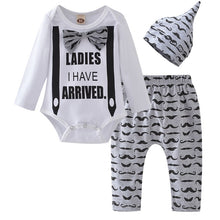Load image into Gallery viewer, Baby Boy Clothes 2020 Autumn Baby Girl Clothing Sets Newborn Cotton Printed Long Sleeved T-shirt+pants+cap Kids 3pcs Suit
