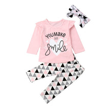 Load image into Gallery viewer, Baby Boy Clothes 2020 Autumn Baby Girl Clothing Sets Newborn Cotton Printed Long Sleeved T-shirt+pants+cap Kids 3pcs Suit