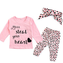 Load image into Gallery viewer, Baby Boy Clothes 2020 Autumn Baby Girl Clothing Sets Newborn Cotton Printed Long Sleeved T-shirt+pants+cap Kids 3pcs Suit
