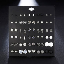 Load image into Gallery viewer, Luokey 2020 New Arrival Stud Earrings Set For Women Cute Rainbow Butterfly Flower Enamel Gold Stud Earrings Korean Charm Jewelry