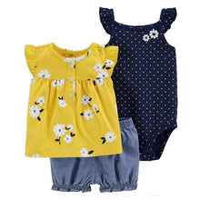 Load image into Gallery viewer, New summer 2020 baby girl clothing princess 3 pieces infant girls clothes sets , 6M -24M outfit baby accessories babies costumes