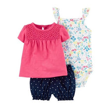 Load image into Gallery viewer, New summer 2020 baby girl clothing princess 3 pieces infant girls clothes sets , 6M -24M outfit baby accessories babies costumes