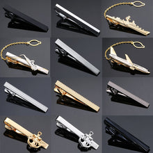 Load image into Gallery viewer, DY New and high quality laser engraving tie clip fashion style gold silvery and black men's business tie pin Free Delivery