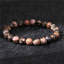 Load image into Gallery viewer, Chakra Beaded Charm Bracelet Men 8mm Natural Stone Tiger Eye Malachite lapis lazuli Healing Beads Bracelet Women Yoga Jewelry