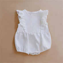 Load image into Gallery viewer, Newborn Baby Girls Rompers Ruffle Linen Cotton Baby Girl Clothes Spring Summer Backcross Jumpsuits Outfits Sunsuit Baby Clothing