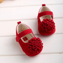 Load image into Gallery viewer, Candy Colors Newborn Baby Prewalker Soft Bottom Anti-slip Shoes Footwear Classic Princess Girl Crib Mary Jane Big Flower Shoes
