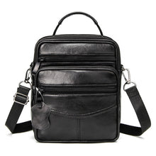 Load image into Gallery viewer, Genuine Leather Male's Crossbody Bag Casual Business Leather Men's Messenger Bag Vintage Men Big Bag Zipper Shoulder Handbags