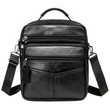 Load image into Gallery viewer, Genuine Leather Male's Crossbody Bag Casual Business Leather Men's Messenger Bag Vintage Men Big Bag Zipper Shoulder Handbags