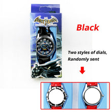 Load image into Gallery viewer, Children's Cartoon Spiderman Kids Watch Batman Supreman Child Watch Boys Leather Strap Quartz Watch With Box Reloj Nino Boy Gift