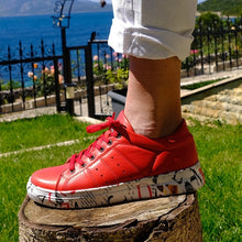 Load image into Gallery viewer, Genuine-Leather Women Sneakers Shoes For Woman 2020 Fashion New Style Summer High Quality Casual Women Casual Comfortable Flexible Leather Wedding Walking Sport Shoes Lightweight Sneakers Running Shoes Breathable
