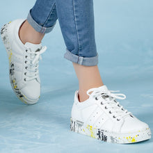 Load image into Gallery viewer, Genuine-Leather Women Sneakers Shoes For Woman 2020 Fashion New Style Summer High Quality Casual Women Casual Comfortable Flexible Leather Wedding Walking Sport Shoes Lightweight Sneakers Running Shoes Breathable
