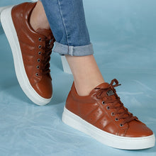 Load image into Gallery viewer, Genuine-Leather Women Sneakers Shoes For Woman 2020 Fashion New Style Summer High Quality Casual Women Casual Comfortable Flexible Leather Wedding Walking Sport Shoes Lightweight Sneakers Running Shoes Breathable