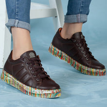 Load image into Gallery viewer, Genuine-Leather Women Sneakers Shoes For Woman 2020 Fashion New Style Summer High Quality Casual Women Casual Comfortable Flexible Leather Wedding Walking Sport Shoes Lightweight Sneakers Running Shoes Breathable