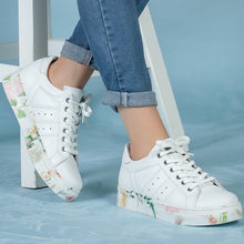Load image into Gallery viewer, Genuine-Leather Women Sneakers Shoes For Woman 2020 Fashion New Style Summer High Quality Casual Women Casual Comfortable Flexible Leather Wedding Walking Sport Shoes Lightweight Sneakers Running Shoes Breathable