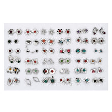 Load image into Gallery viewer, 2020 New Statement Mixed Crystal Rhinestone Pearl Stud Earrings For Women Trendy Resin Flower Heart Shape Wedding Earrings Gift