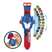 Load image into Gallery viewer, Children Watch The 3D Projection Cartoon Ultraman Spiderman Ironman Princess Digital Watches Kids Watches Toy