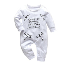 Load image into Gallery viewer, Baby Boys Girls Romper Cotton Long Sleeve Letter Mom Plus Dad Equal Me Jumpsuit Infant Clothing Autumn Newborn Baby Clothes