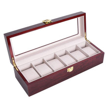 Load image into Gallery viewer, Luxury Wooden Watch Box Watch Holder Box For Watches Men Glass Top Jewelry Organizer Box 2 3 5 12 Grids Watch Organizer New D40