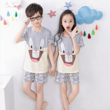 Load image into Gallery viewer, 2020 children pajamas set kids baby girl boys cartoon casual clothing costume short sleeve children sleepwear pajamas sets