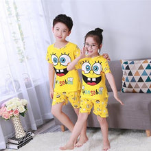 Load image into Gallery viewer, 2020 children pajamas set kids baby girl boys cartoon casual clothing costume short sleeve children sleepwear pajamas sets