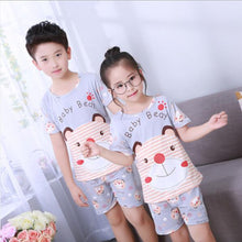 Load image into Gallery viewer, 2020 children pajamas set kids baby girl boys cartoon casual clothing costume short sleeve children sleepwear pajamas sets