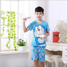 Load image into Gallery viewer, 2020 children pajamas set kids baby girl boys cartoon casual clothing costume short sleeve children sleepwear pajamas sets