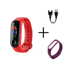 Load image into Gallery viewer, Men Smart Sports watch blood pressure heart rate monitor message reminder bluetooth waterproof men and women bracelet kids wrist