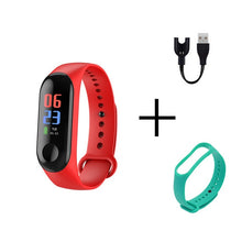 Load image into Gallery viewer, Men Smart Sports watch blood pressure heart rate monitor message reminder bluetooth waterproof men and women bracelet kids wrist