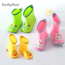 Load image into Gallery viewer, KushyShoo Classic Children's Shoes PVC Rubber Kids Baby Cartoon Shoes Water Shoes Waterproof Rain Boots Toddler Girl Rainboots
