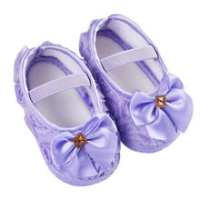 Load image into Gallery viewer, LONSANT Toddler Kid Baby Girl Rose Bowknot Elastic Band Newborn Walking Shoes E1120