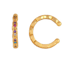 Load image into Gallery viewer, 2020 New Fashion Pearl Ear Cuff Bohemia Stackable C Shaped CZ Rhinestone Small Earcuffs Clip Earrings for Women Wedding Jewelry
