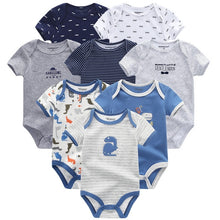 Load image into Gallery viewer, Baby Clothes 8Pcs/lots Unisex Newborn Boy&Girl Rompers roupas de bebes Cotton Baby Toddler Jumpsuits Short Sleeve Baby Clothing