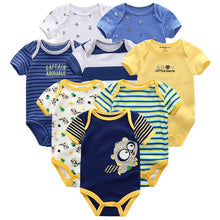 Load image into Gallery viewer, Baby Clothes 8Pcs/lots Unisex Newborn Boy&Girl Rompers roupas de bebes Cotton Baby Toddler Jumpsuits Short Sleeve Baby Clothing