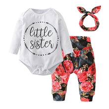 Load image into Gallery viewer, 3Pcs Newborn Baby Girl Clothes Set Cartoon Rabbit Pattern Long Sleeve T-shirt+Casual Pants+Headband Infant Clothing Outfits