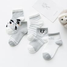 Load image into Gallery viewer, Cotton Baby Girls Socks Thin Summer Breathable Mesh Kids Toddler Socks Cute Cartoon Children Socks Infant Clothing 5Pairs/lot