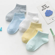 Load image into Gallery viewer, Cotton Baby Girls Socks Thin Summer Breathable Mesh Kids Toddler Socks Cute Cartoon Children Socks Infant Clothing 5Pairs/lot