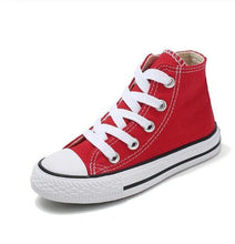 Load image into Gallery viewer, Kids shoes for girl children canvas shoes boys sneakers Spring autumn girls shoes White High Solid fashion Children shoes
