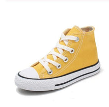 Load image into Gallery viewer, Kids shoes for girl children canvas shoes boys sneakers Spring autumn girls shoes White High Solid fashion Children shoes