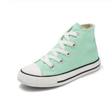 Load image into Gallery viewer, Kids shoes for girl children canvas shoes boys sneakers Spring autumn girls shoes White High Solid fashion Children shoes