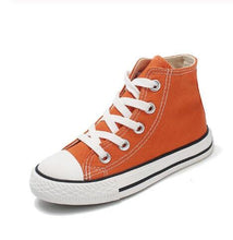 Load image into Gallery viewer, Kids shoes for girl children canvas shoes boys sneakers Spring autumn girls shoes White High Solid fashion Children shoes