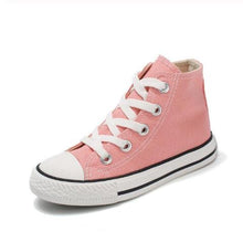 Load image into Gallery viewer, Kids shoes for girl children canvas shoes boys sneakers Spring autumn girls shoes White High Solid fashion Children shoes