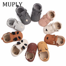 Load image into Gallery viewer, New 10 Colors Cute Animal Print First Walkers Soft sole Pu Leather Crib Girls Boys Sneakers Strap Baby Shoes For Drop Shipping