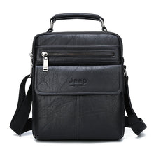 Load image into Gallery viewer, JEEP BULUO Brand Men's Crossbody Shoulder Bags High quality Tote Fashion Business Man Messenger Bag Big Size Split Leather Bags