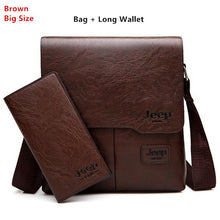 Load image into Gallery viewer, JEEP BULUO Man's Bag 2PC/Set Men Leather Messenger Shoulder Bags Business Crossbody Casual Bags Famous Brand Male Drop Shipping
